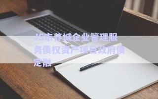 JS市养城企业管理服务债权资产项目政府债定融
