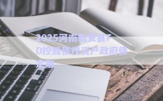 2025河南新安县FD控股债权资产政府债定融