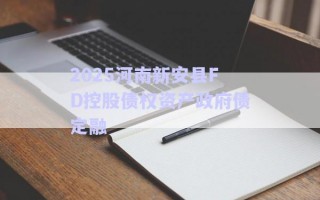 2025河南新安县FD控股债权资产政府债定融