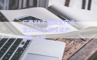 广西XX市港盛资产运营2025年债权资产1期—6期