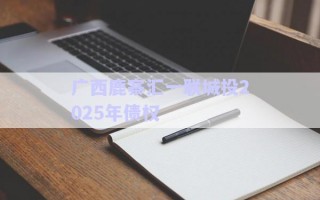 广西鹿寨汇一联城投2025年债权