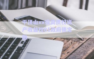 平顶山xx投资债权资产收益权01政府债定融