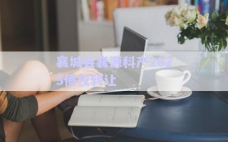 襄城县襄源科产2025债权转让