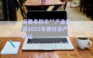 安徽阜阳市**产业投资2025年债权资产转让