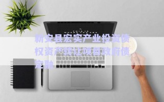 新安县宏实产业投资债权资产转让项目政府债定融